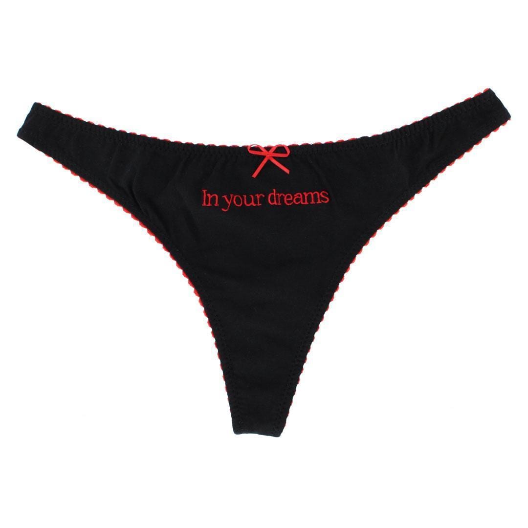 CTM® Women's In Your Dreams Scallop Trim Panty - Black