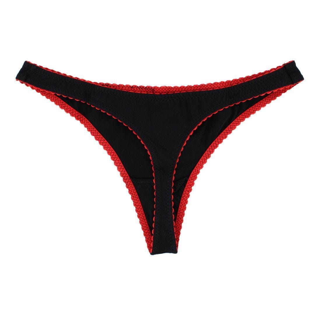 CTM® Women's In Your Dreams Scallop Trim Panty - Black