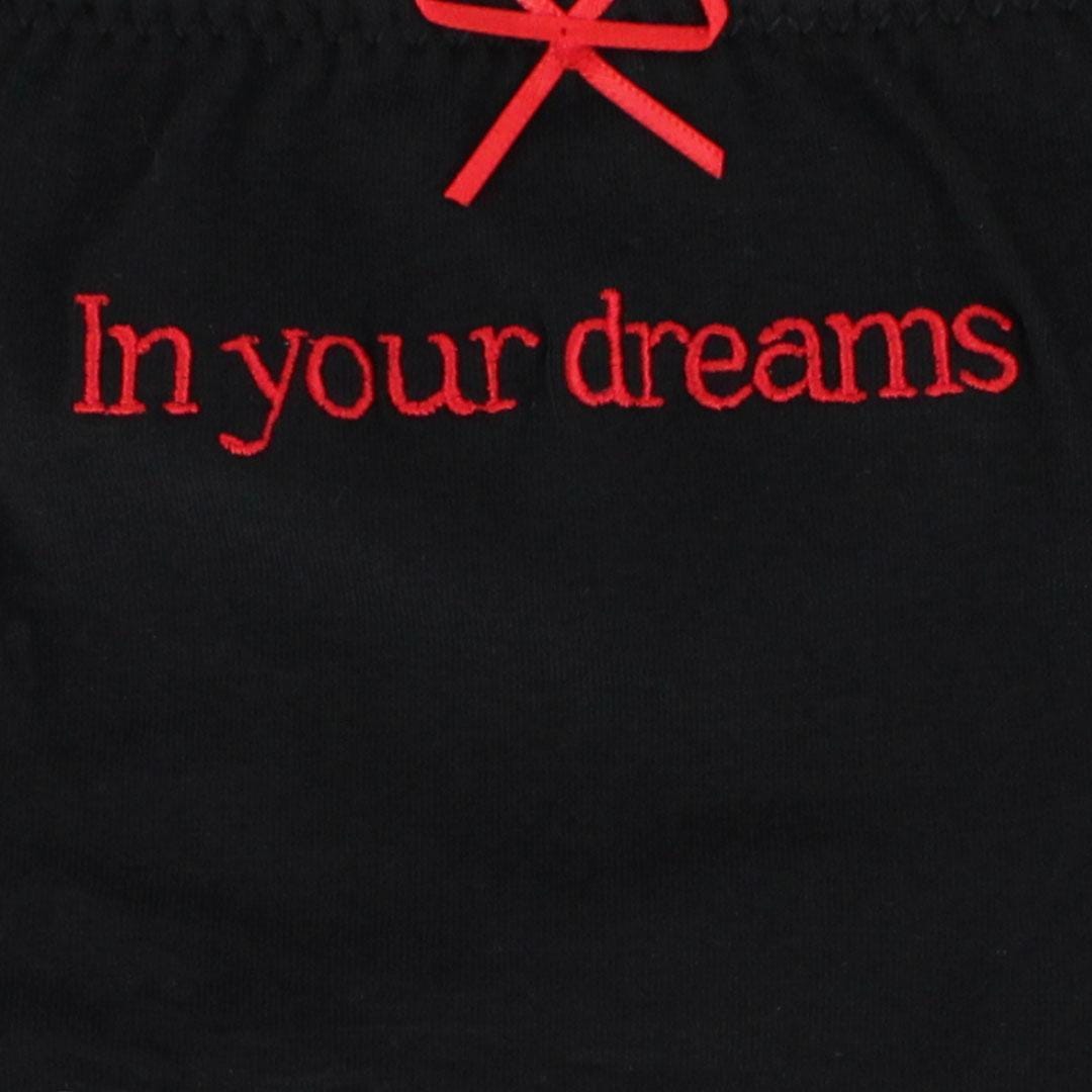 CTM® Women's In Your Dreams Scallop Trim Panty - Black