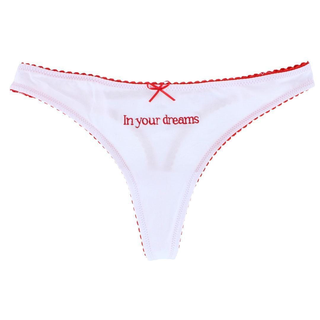 CTM® Women's In Your Dreams Scallop Trim Panty - White