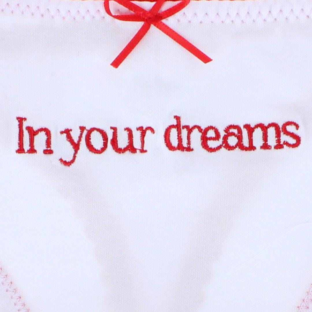 CTM® Women's In Your Dreams Scallop Trim Panty - White
