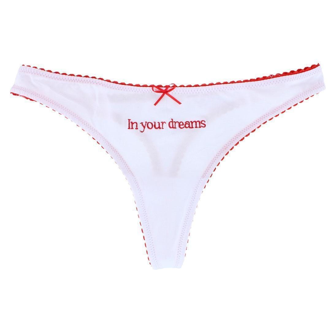 CTM® Women's In Your Dreams Scallop Trim Panty (2 Pack) - White