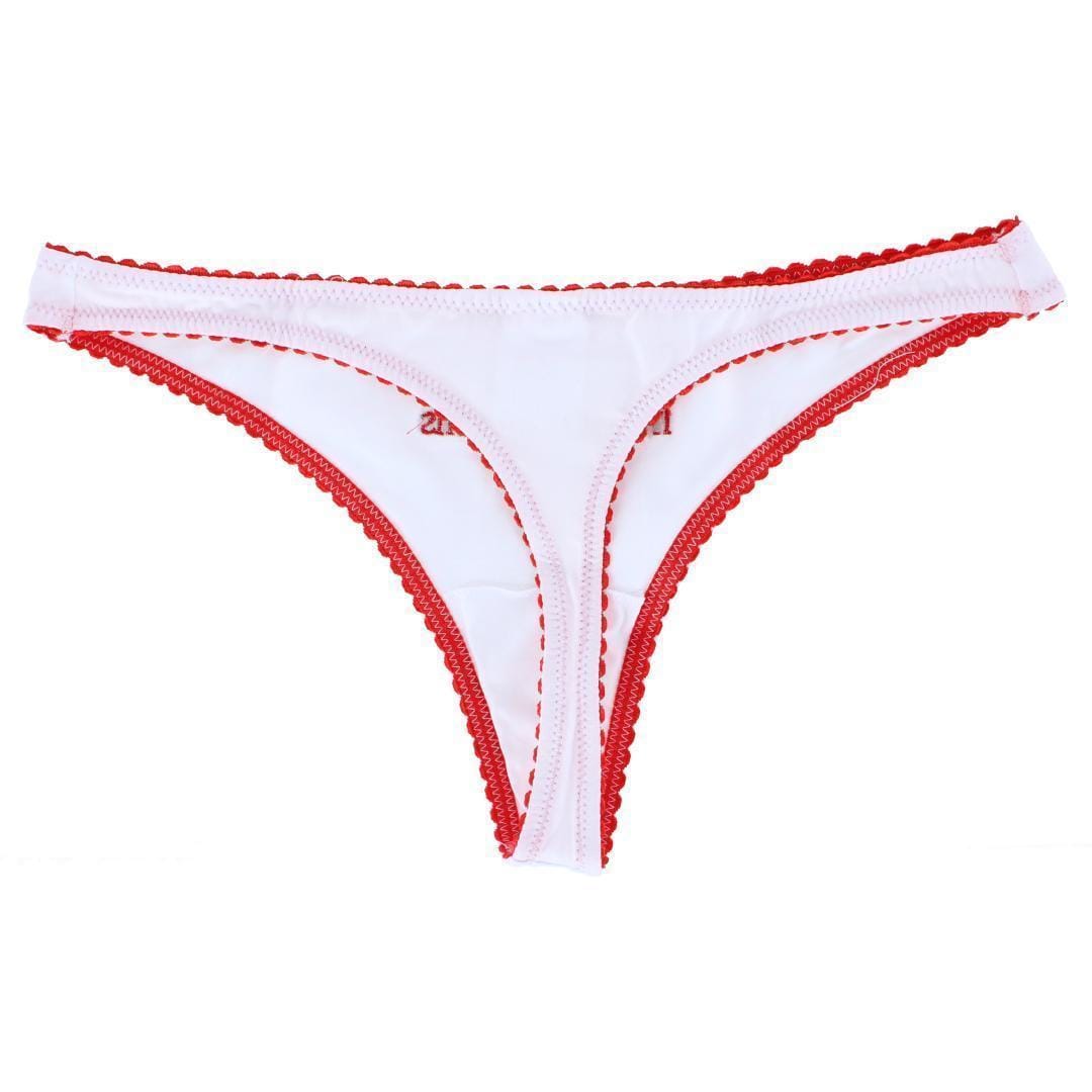 CTM® Women's In Your Dreams Scallop Trim Panty (2 Pack) - White