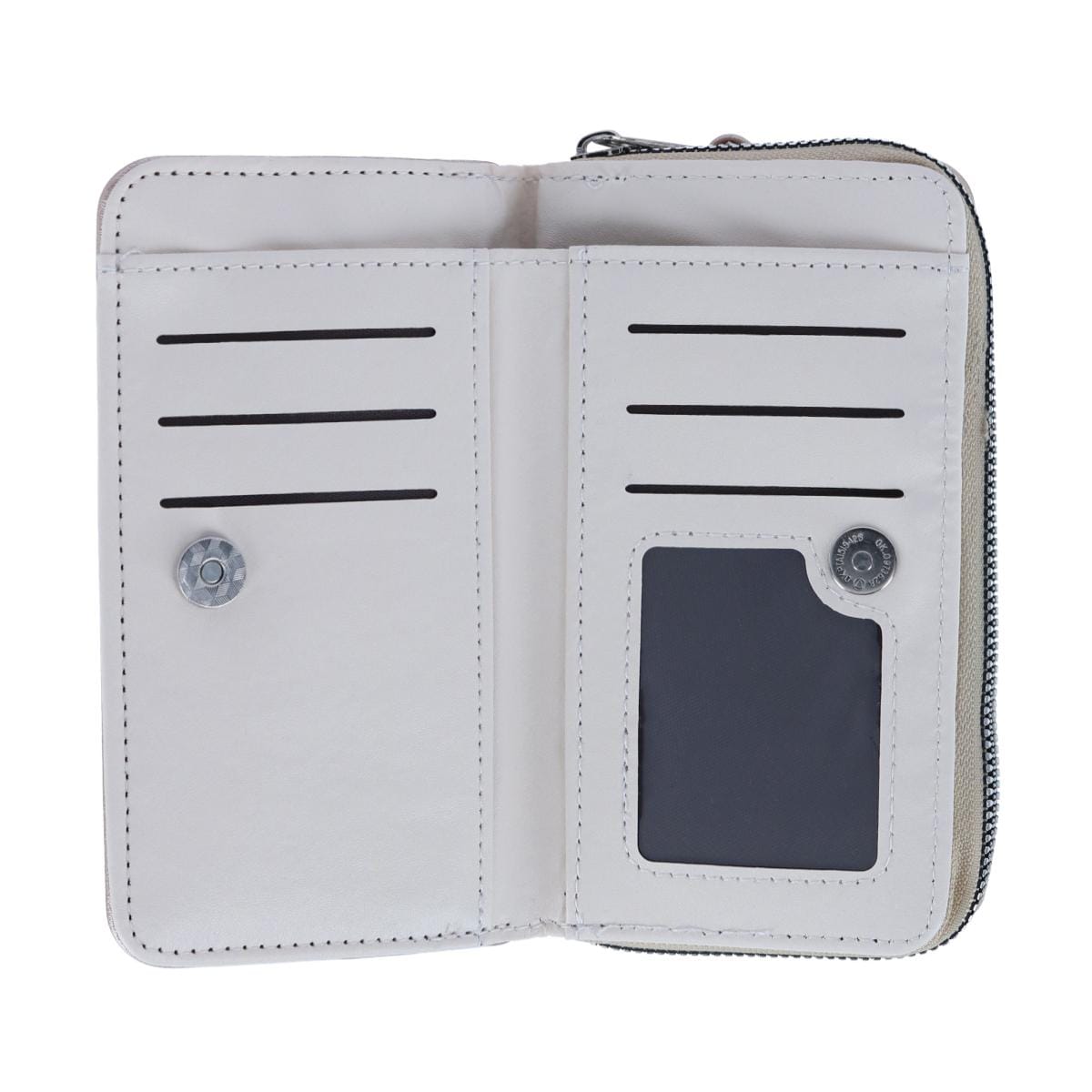 CTM® Women's Vegan Leather Heart Bi-Fold Wristlet Wallet - Light Gold