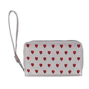 Women's Vegan Leather Heart Bi-Fold Wristlet Wallet