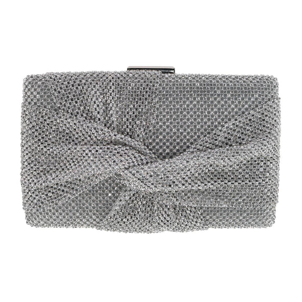 Women's Rhinestone Studded Box Clutch Handbag