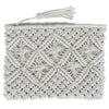 Women's Crochet Clutch Tassel Handbag
