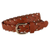 Women's Braided Studded Dress Belt