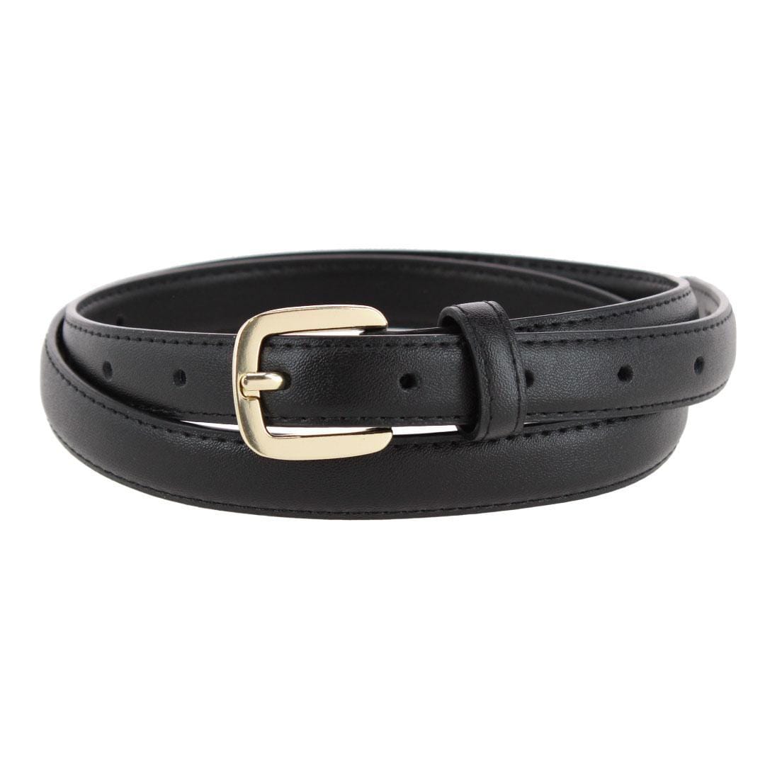 CTM® Women's Basic Skinny Leather Dress Belt - Women's Basic Skinny Leather Dress Belt