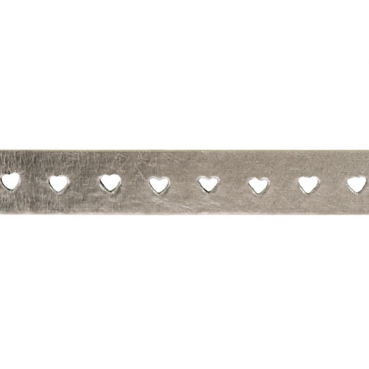 CTM® Women's Metallic Heart Punched Belt with Heart Buckle - Gold