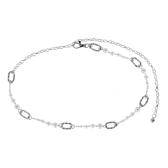 Women's Pearl Chain Link Belt