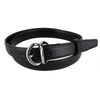 Women's Leather Dress Belt with Metal Keeper