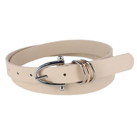 Beige with Silver Buckle