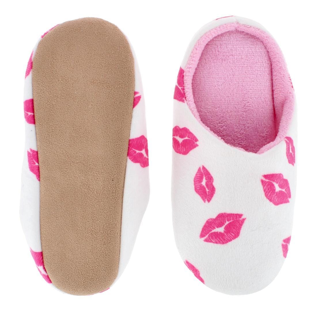 CTM® Women's Lipstick Kiss Slippers - Pink