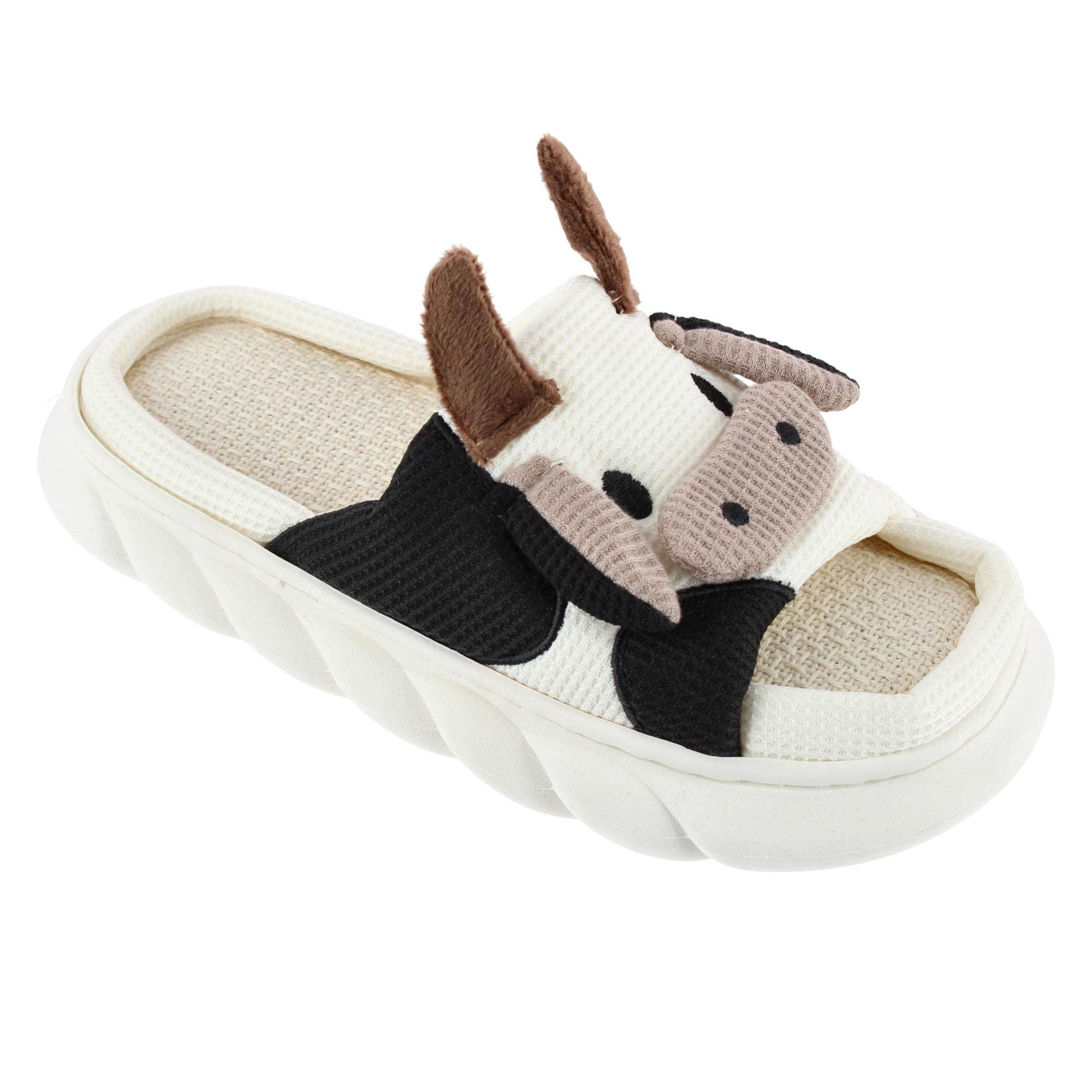 CTM® Women's Cow Slide Slippers - Multicolor