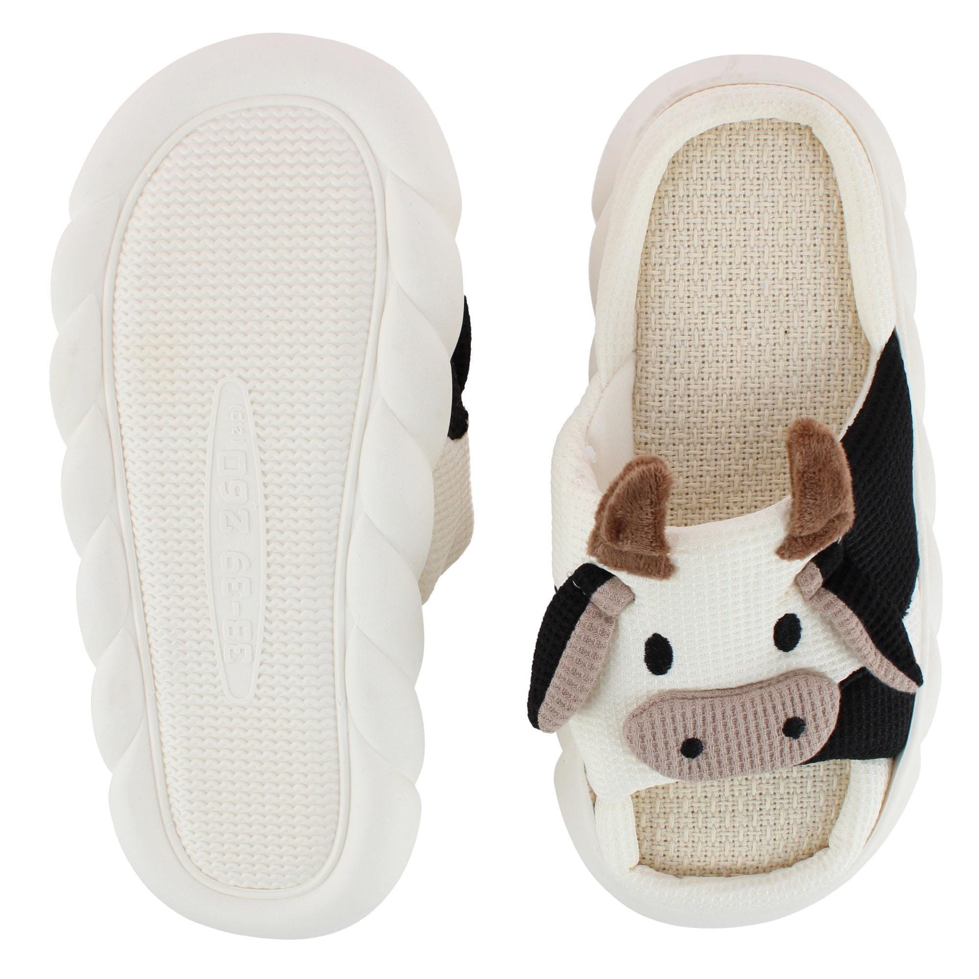 CTM® Women's Cow Slide Slippers - Multicolor