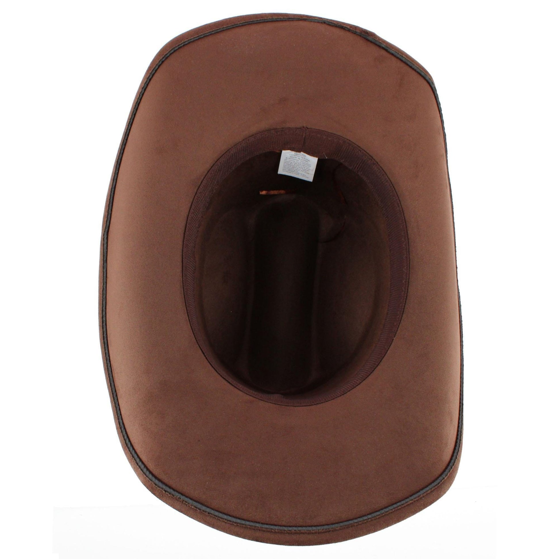 CTM® Women's Cowboy Hat with Paisley Bandana Scarf - Brown