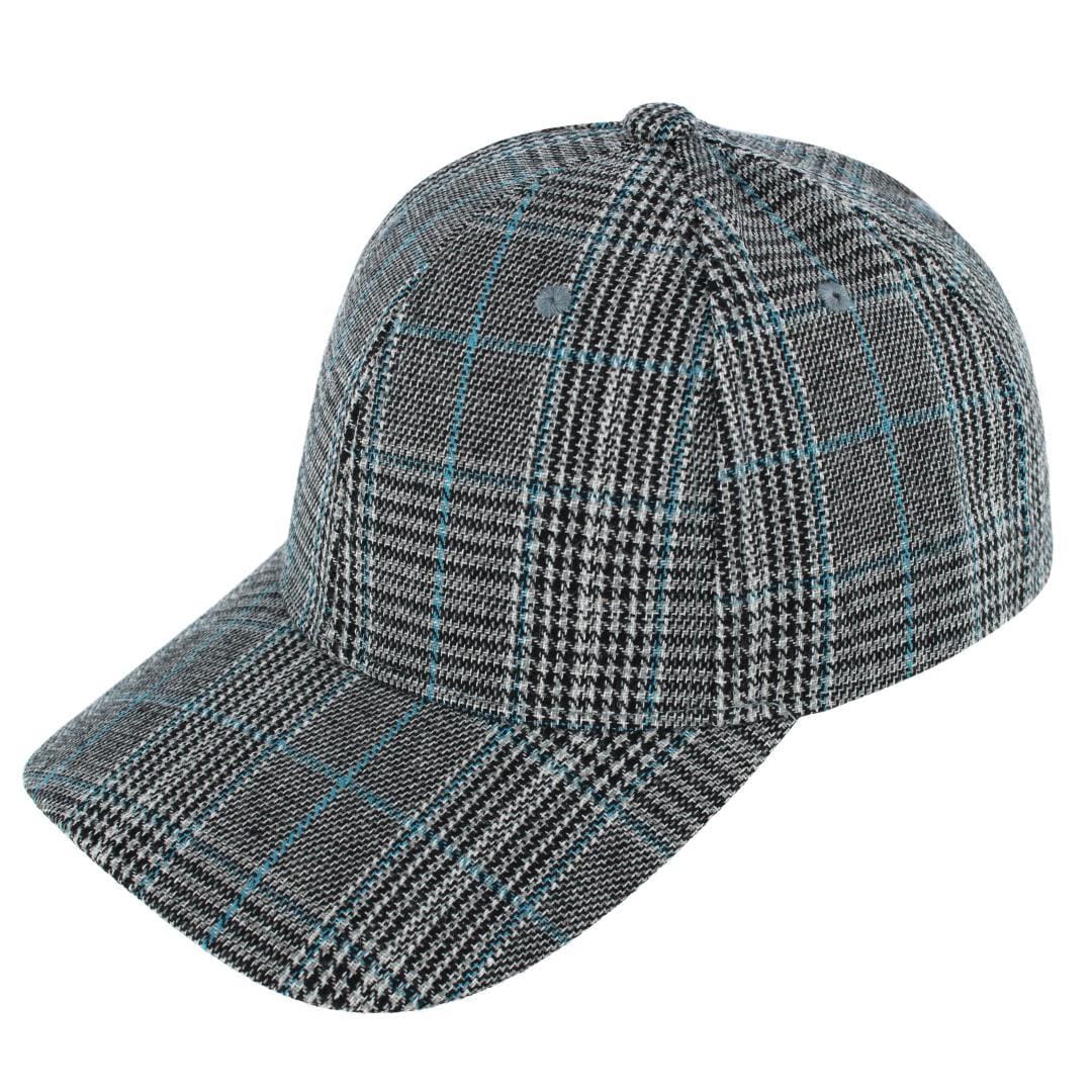 CTM® Women's Plaid Trucker Hat - Gray