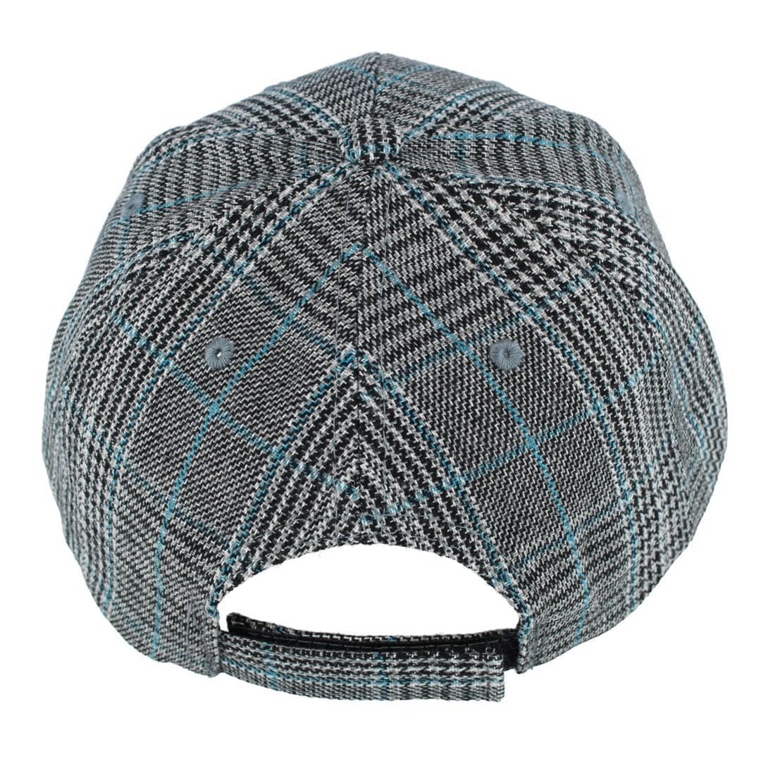 CTM® Women's Plaid Trucker Hat - Gray