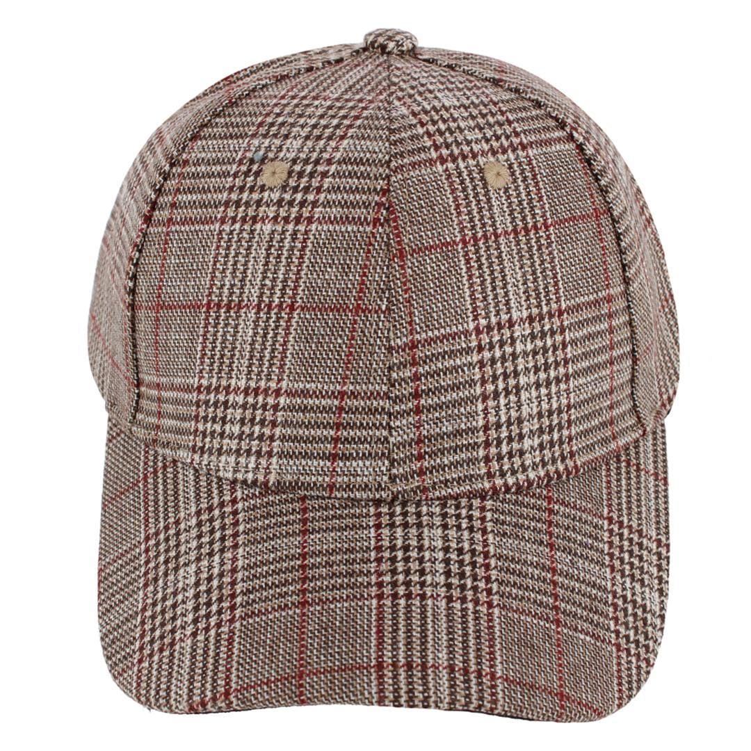 CTM® Women's Plaid Trucker Hat - Women's Plaid Trucker Hat