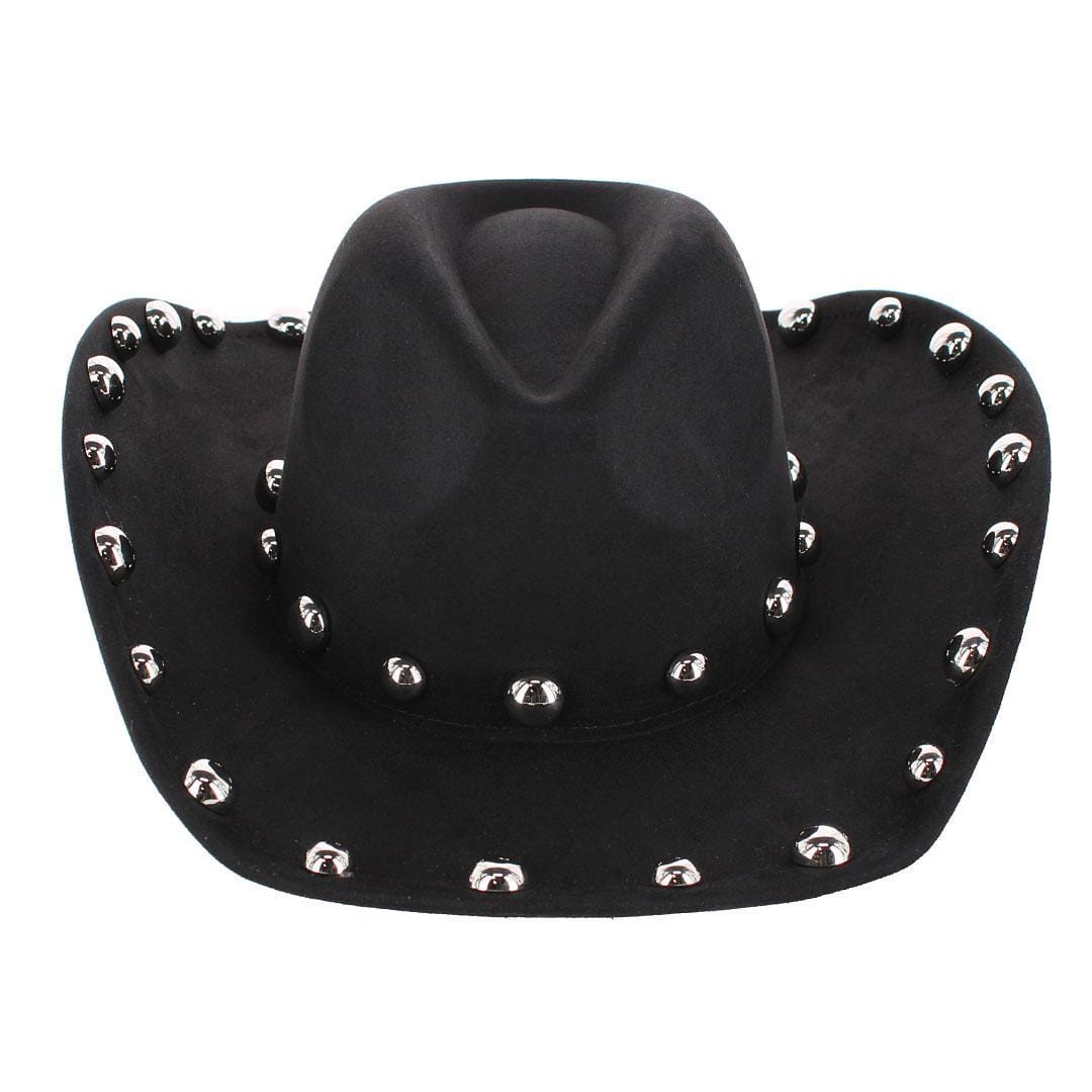 CTM® Women's Western Ball Studded Trim Cowboy Hat - Women's Western Ball Studded Trim Cowboy Hat