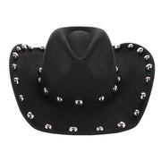 Women's Western Ball Studded Trim Cowboy Hat