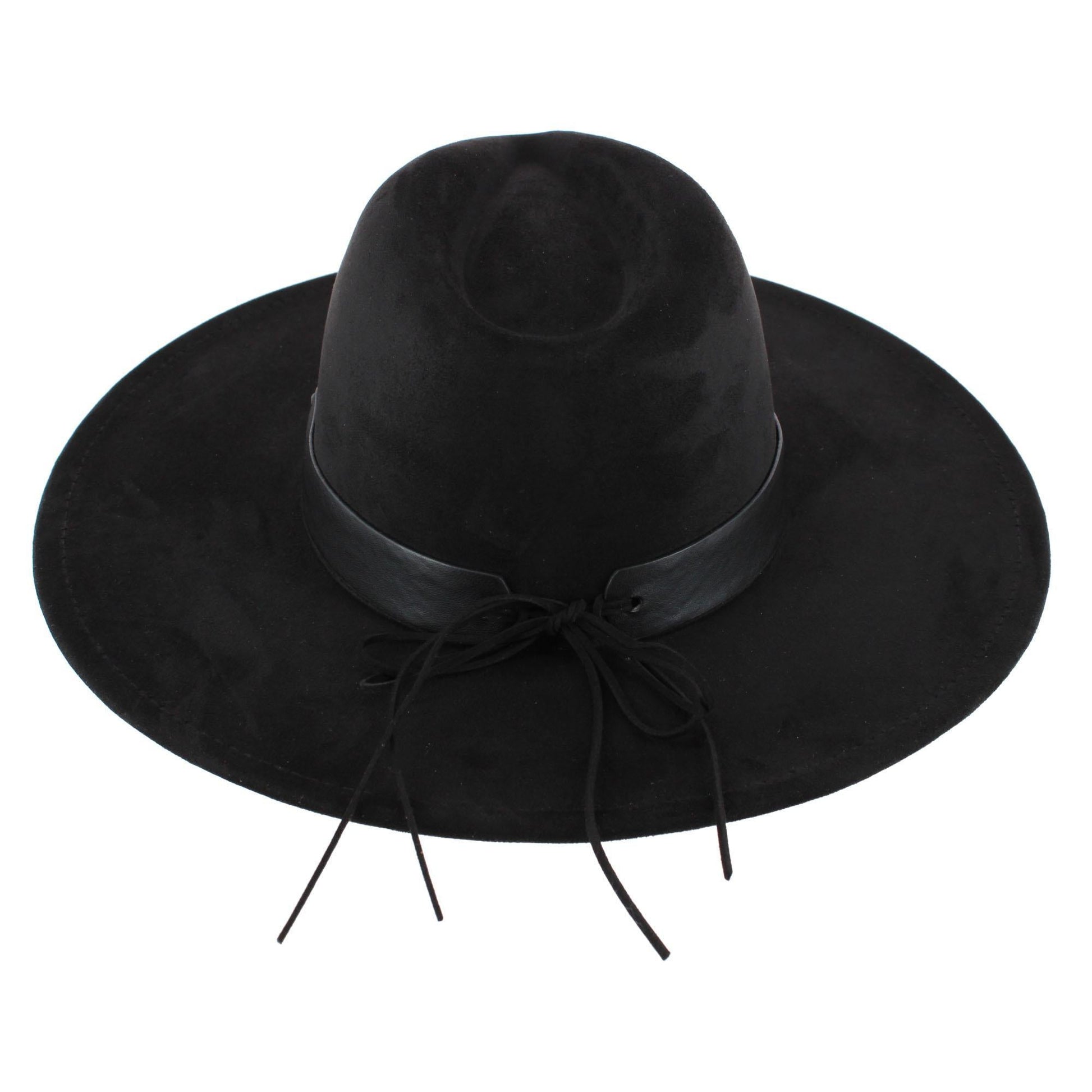 CTM® Women's Large Concho Western Fedora - Black