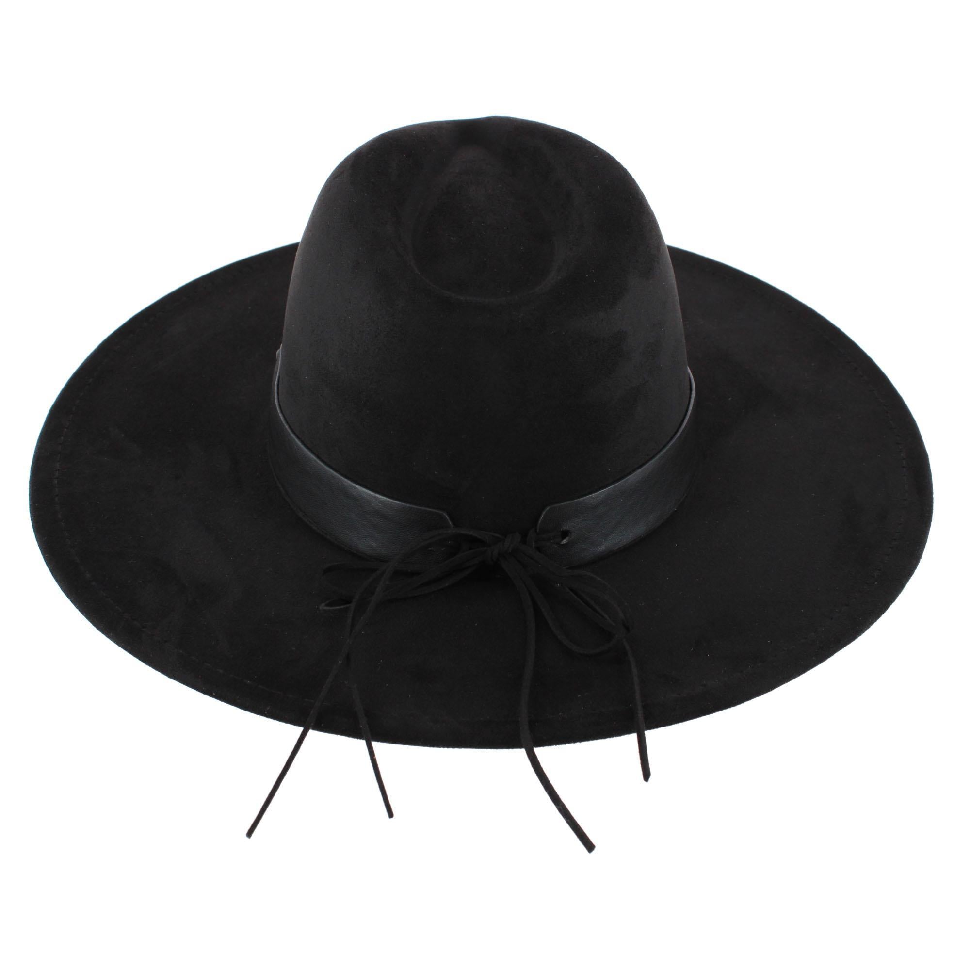 CTM® Women's Large Concho Western Fedora - Black