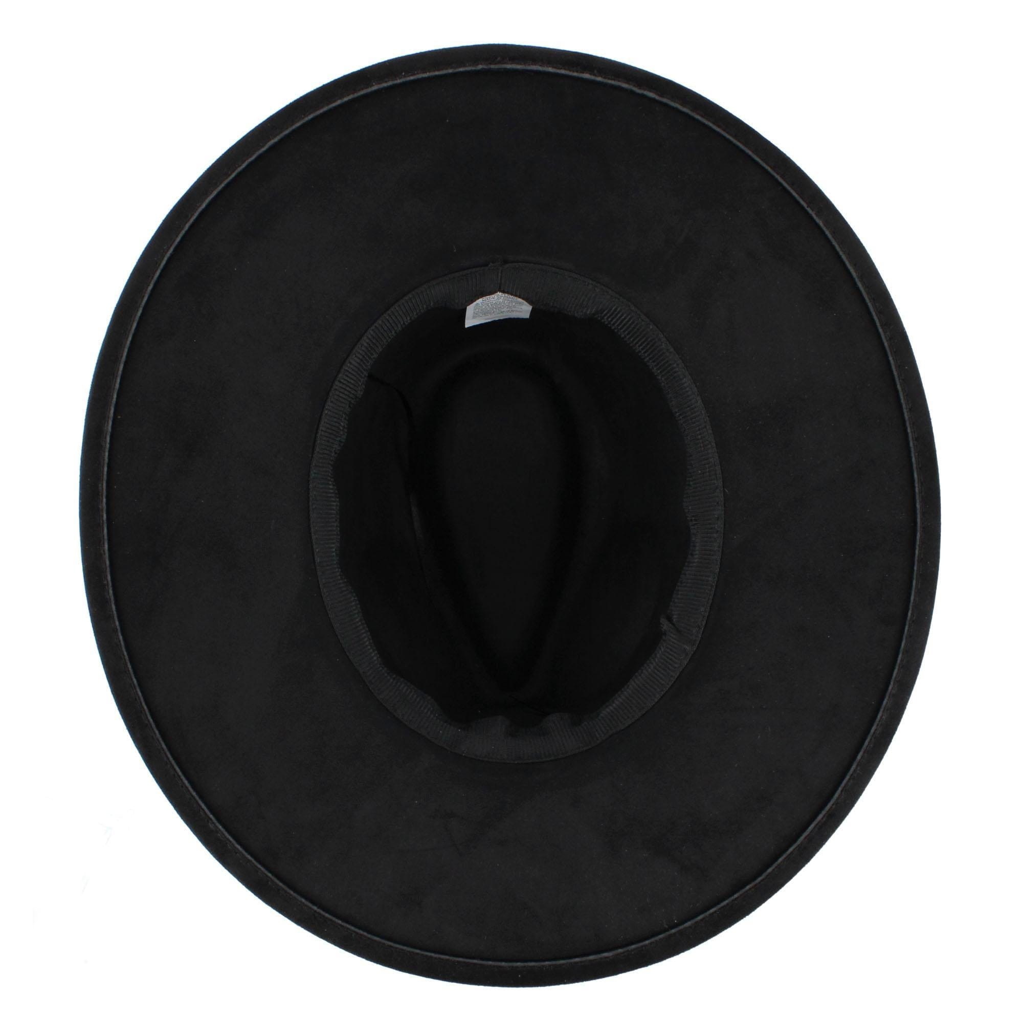 CTM® Women's Large Concho Western Fedora - Black