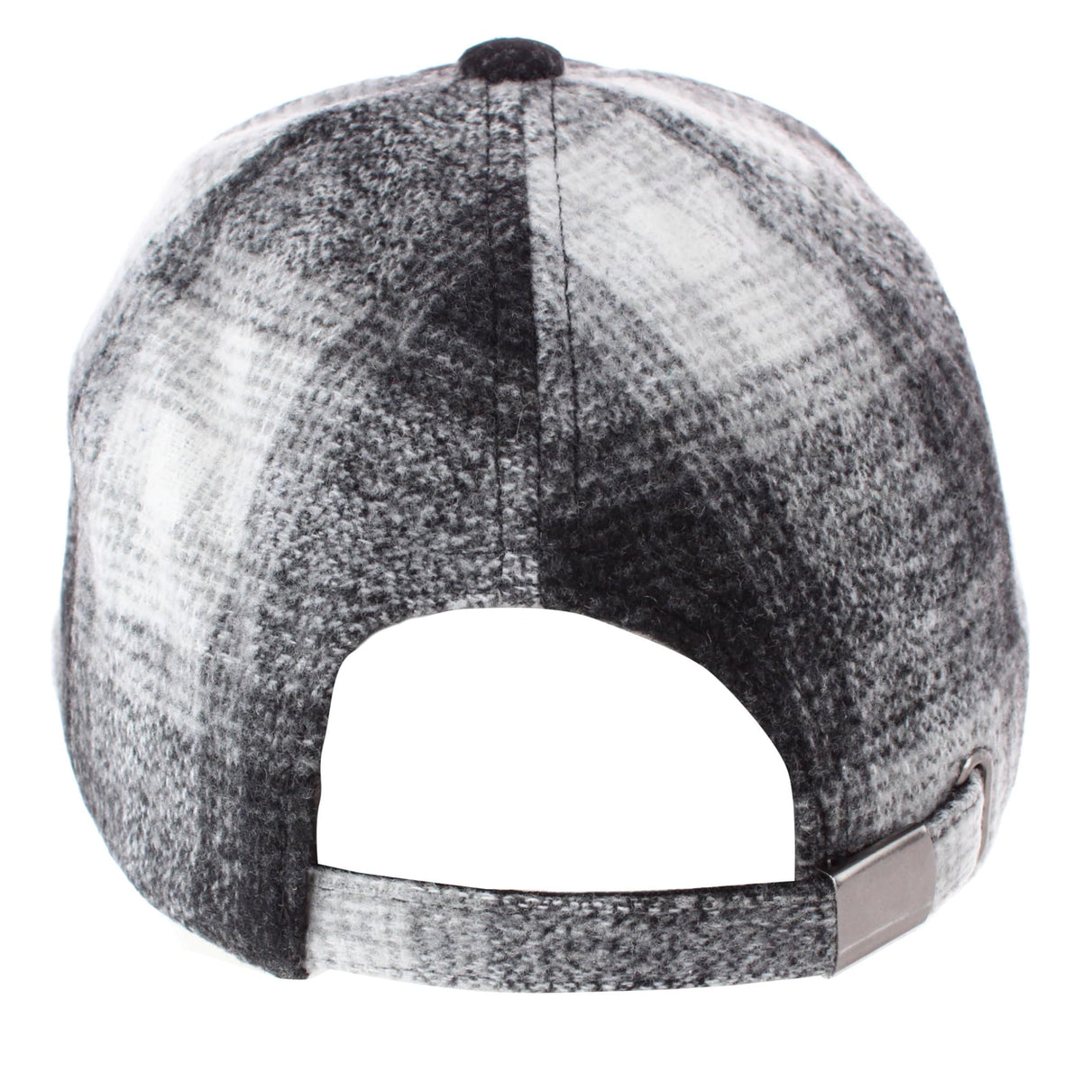 CTM® Women's Tweed Plaid Baseball Cap - Black