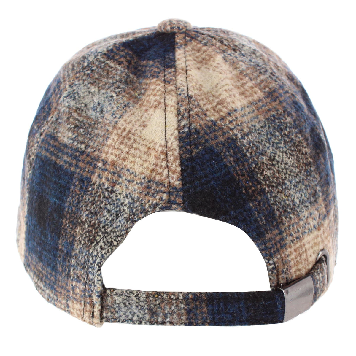 CTM® Women's Tweed Plaid Baseball Cap - Blue