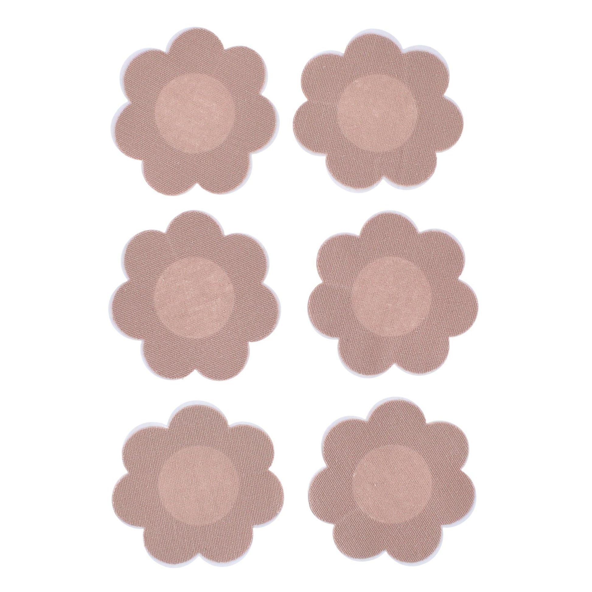CTM® Women's Flower Shape Pasties (3 Pair) - Nude