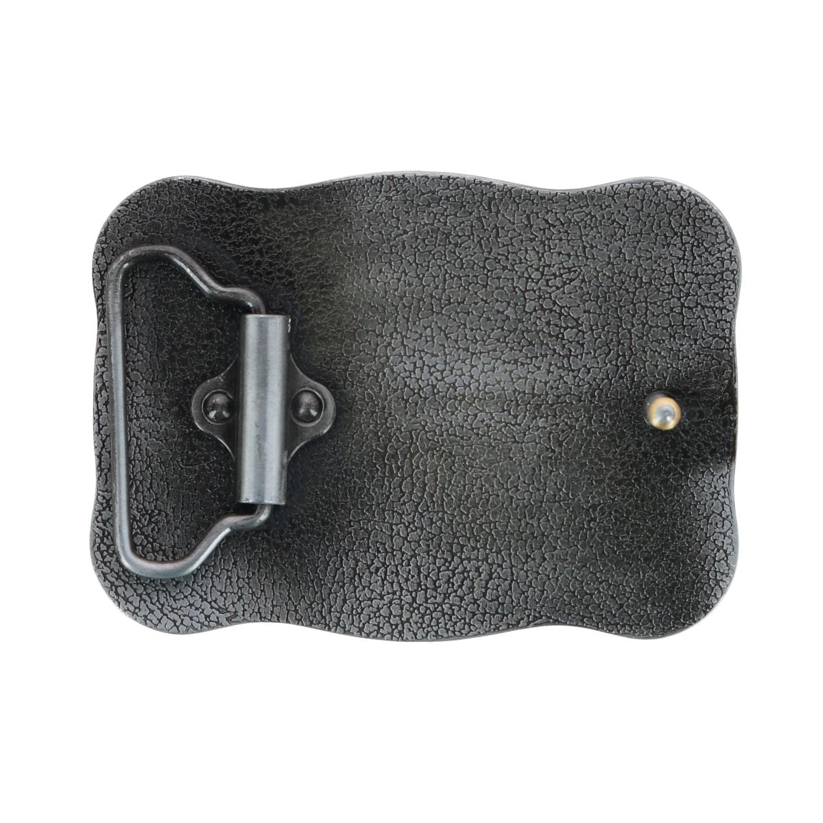CTM® Women's Rectangle Cowgirl Up Horse Belt Buckle - Silver