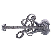 Women's Rhinestone Music Note Guitar Buckle
