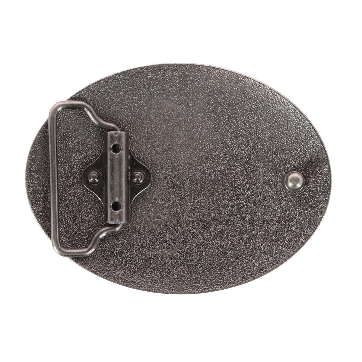 CTM® Blank Braided Oval Belt Buckle - Antique Silver