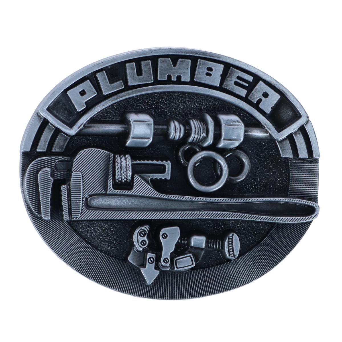 CTM® Men's Silver Trade Plumber Belt Buckle - Men's Silver Trade Plumber Belt Buckle