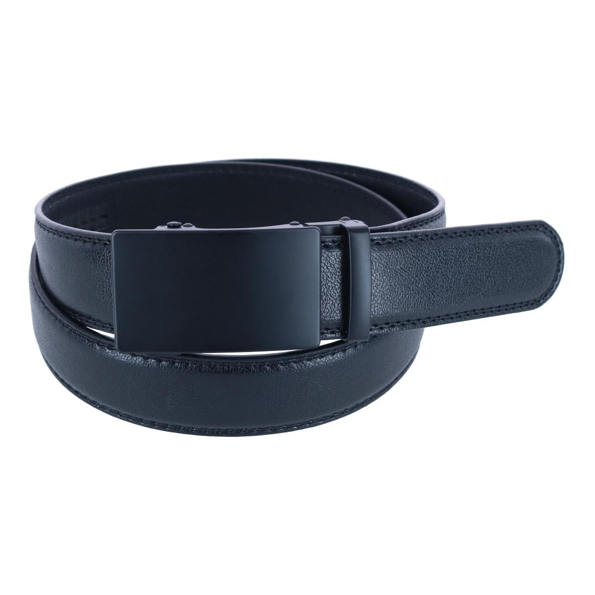 CTM® Men's Sleek Leather Adjustable Ratchet Belt - Men's Sleek Leather Adjustable Ratchet Belt