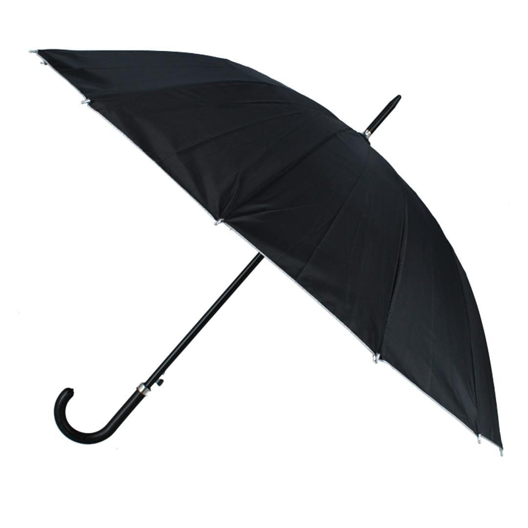 CTM® Adult Sleek Solid Color Stick Umbrella - Black