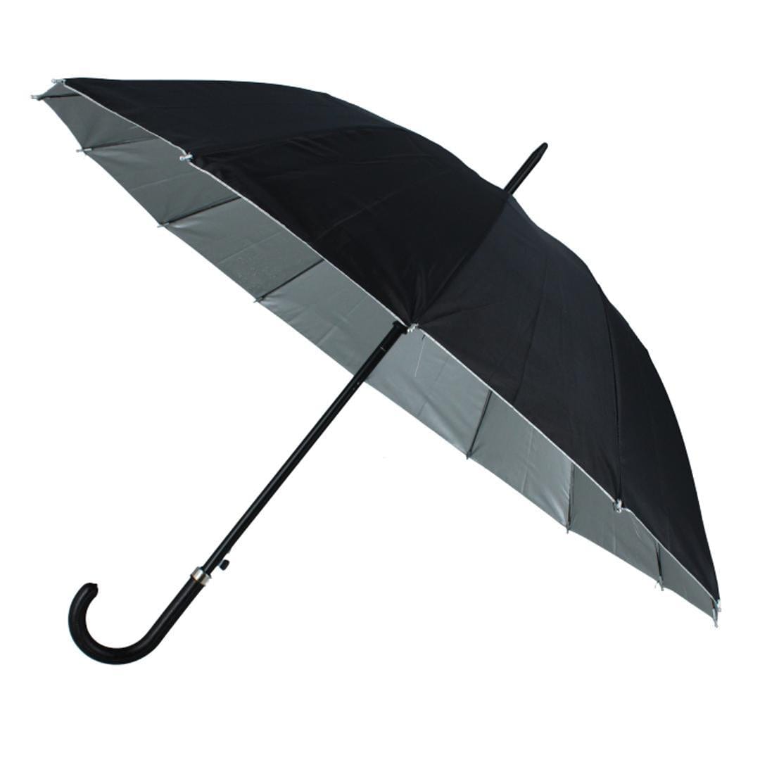 CTM® Adult Sleek Solid Color Stick Umbrella - Black