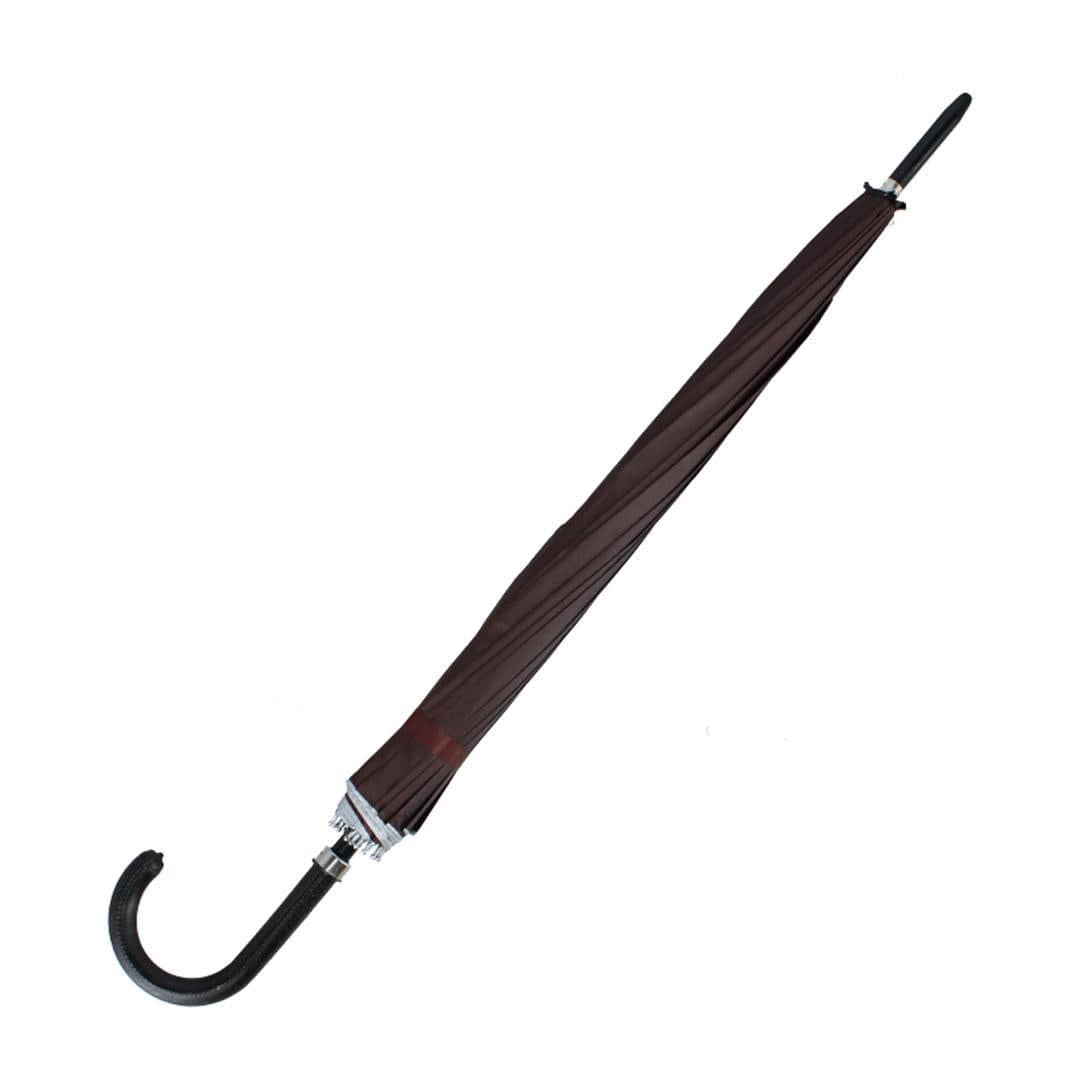 CTM® Adult Sleek Solid Color Stick Umbrella - Brown