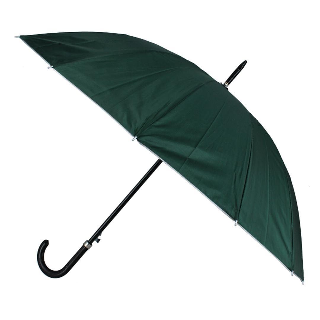 CTM® Adult Sleek Solid Color Stick Umbrella - Green