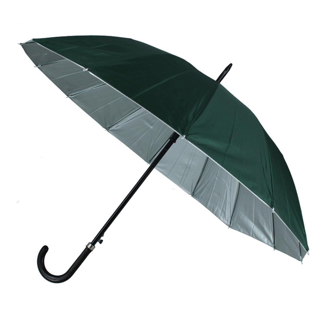 CTM® Adult Sleek Solid Color Stick Umbrella - Green