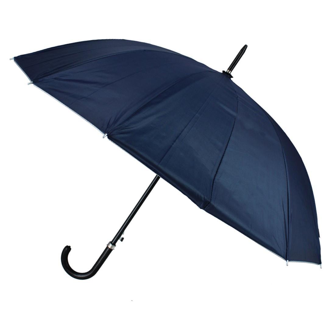 CTM® Adult Sleek Solid Color Stick Umbrella - Navy