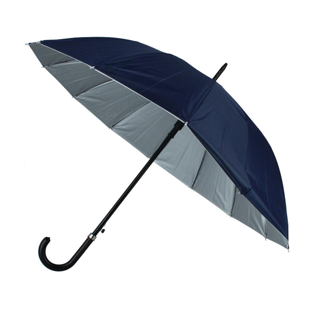 CTM® Adult Sleek Solid Color Stick Umbrella - Navy