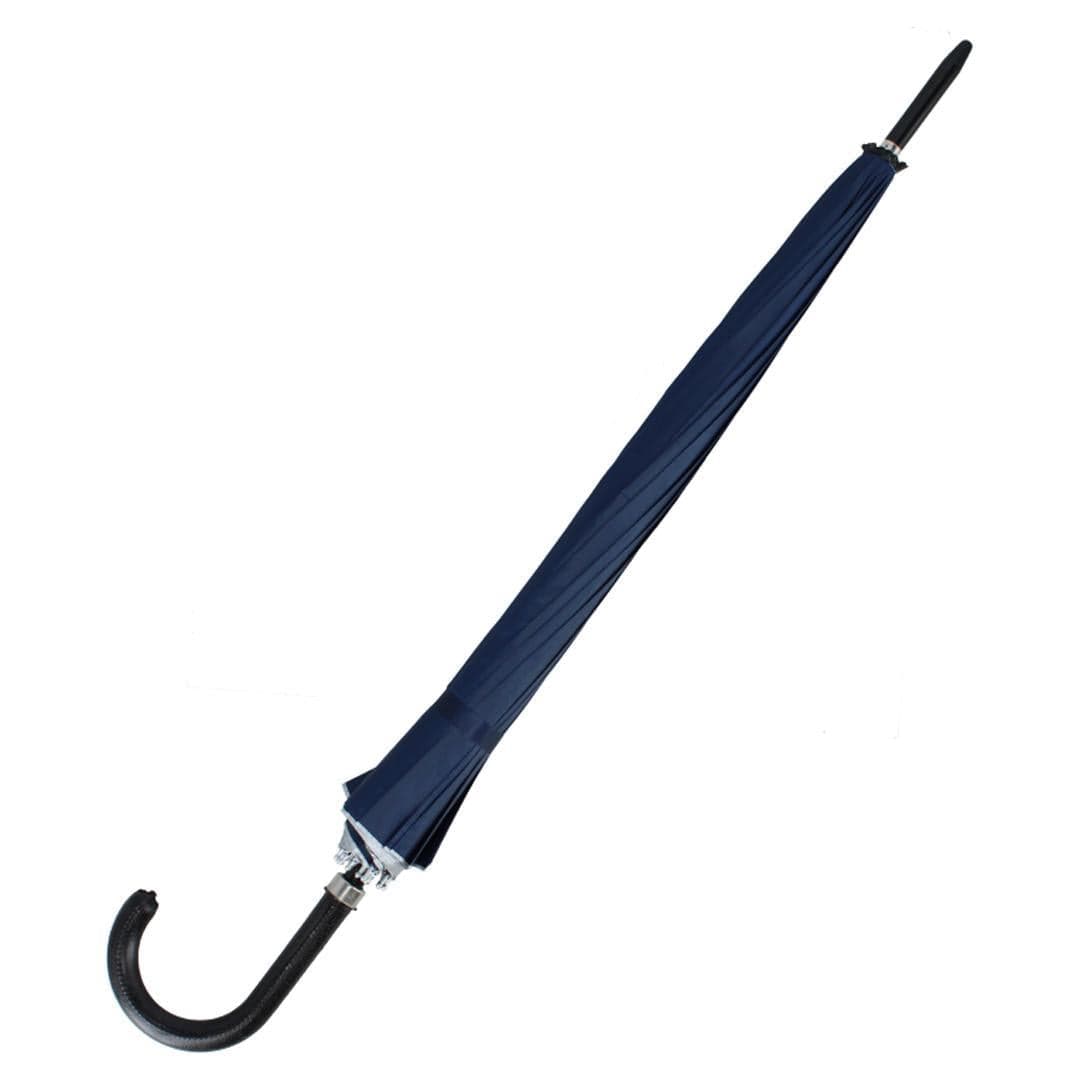 CTM® Adult Sleek Solid Color Stick Umbrella - Navy