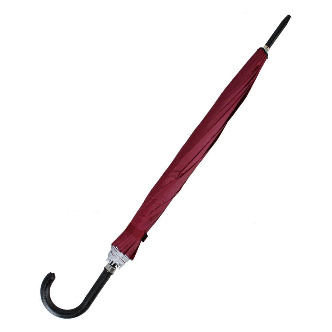 CTM® Adult Sleek Solid Color Stick Umbrella - Red
