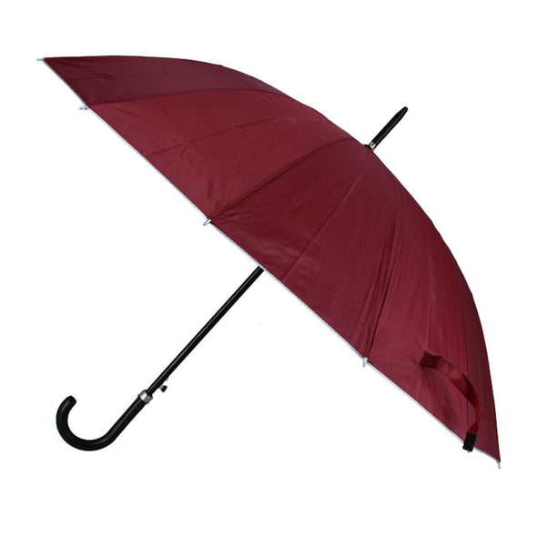 Adult Sleek Solid Color Stick Umbrella