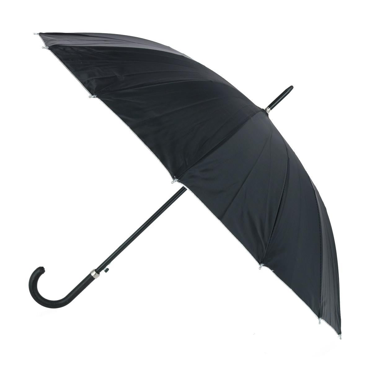 CTM® Adult Classic Black Crook Handle Golf Umbrella - Black