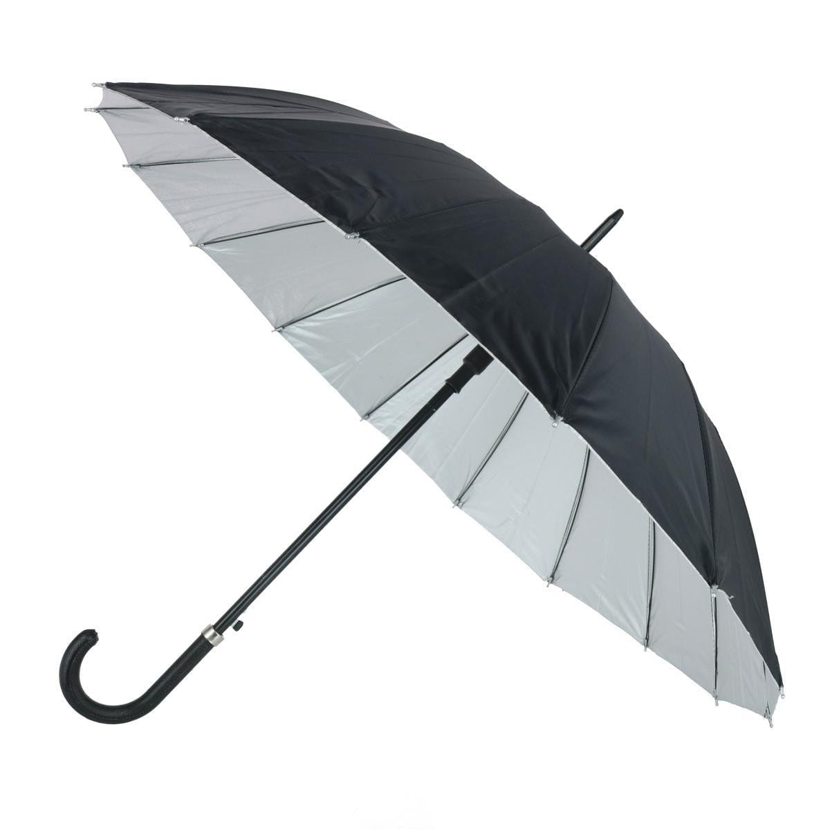 CTM® Adult Classic Black Crook Handle Golf Umbrella - Black