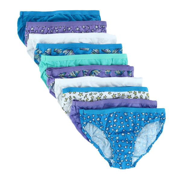 Girl's Assorted Cotton Bikini Underwear (10 Pack)